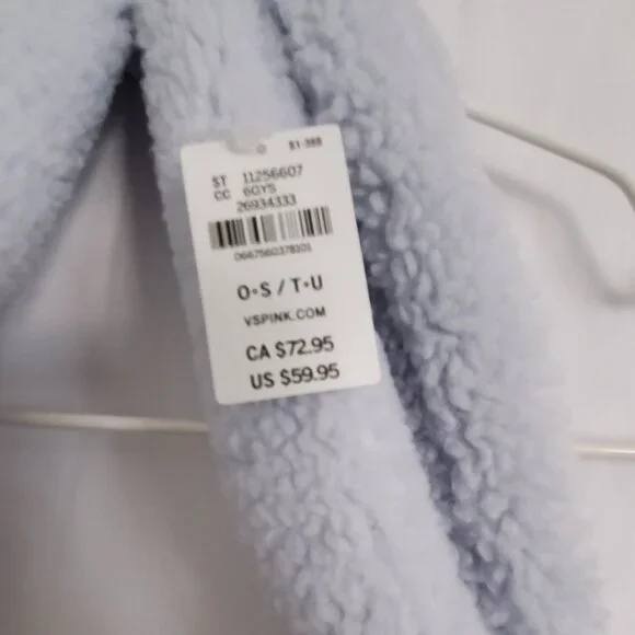 NWT! - PINK Victoria's Secret Sherpa Tote Color: Baby Blue - Picture 8 of 12